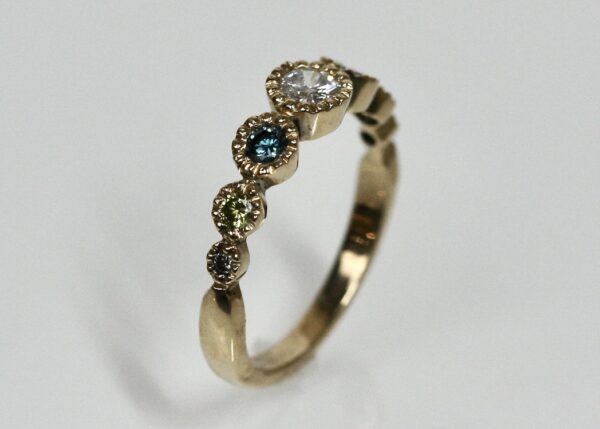 Multi-Colored Diamond Ring - Image 3