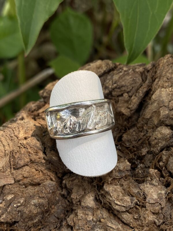 Sterling Silver Mountain Band