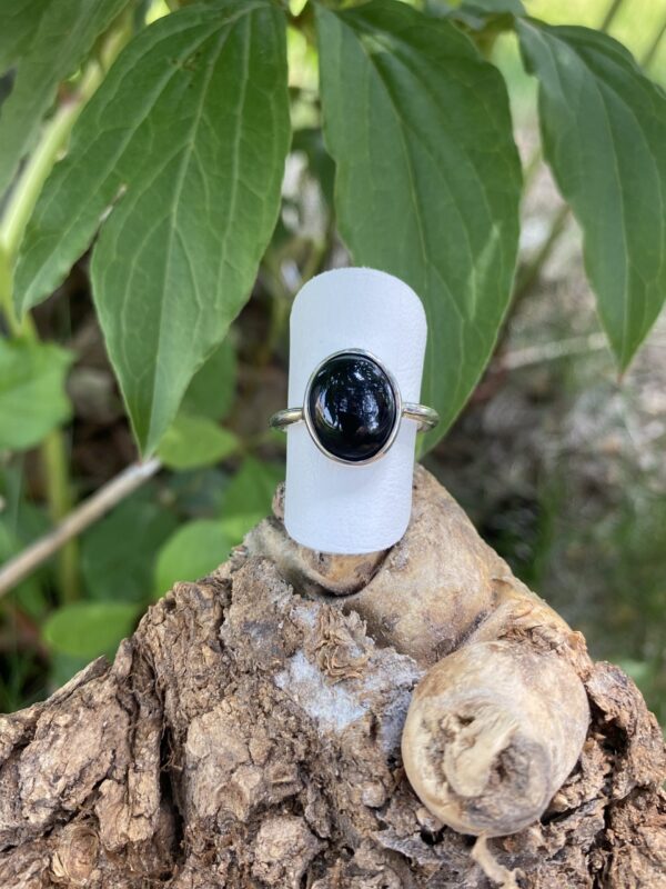 Black Onyx Cabochon Ring