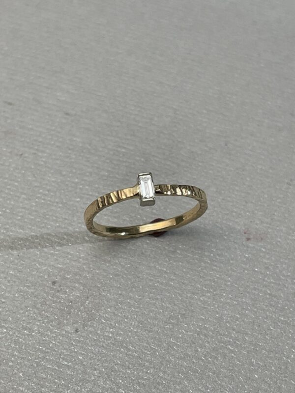 Diamond Baguette 14K Gold Ring