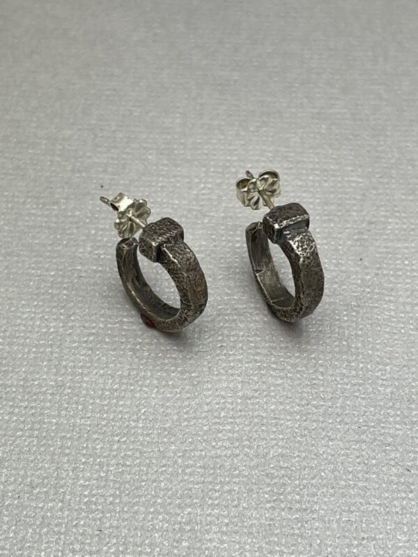 Sterling Silver Nail Earrings