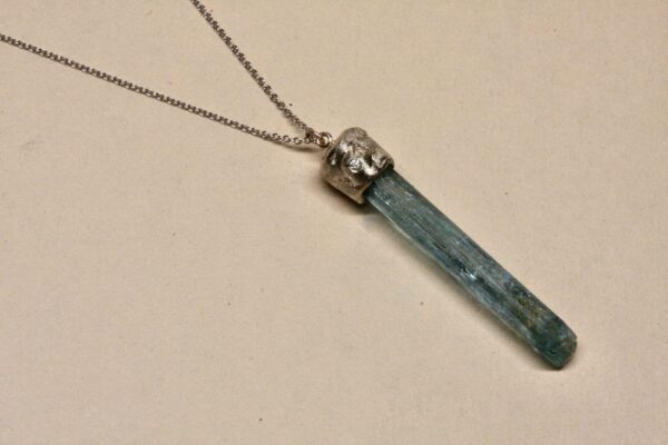 14k Aquamarine Crystal with Diamond