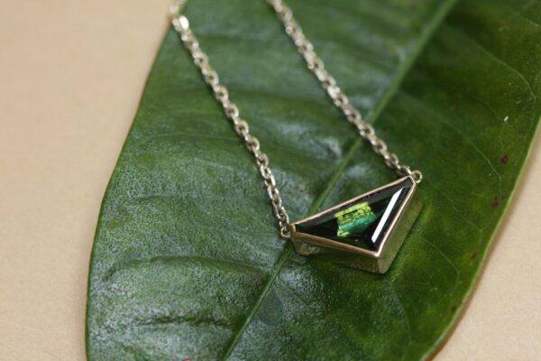 Sterling Silver Green Tourmaline Necklace