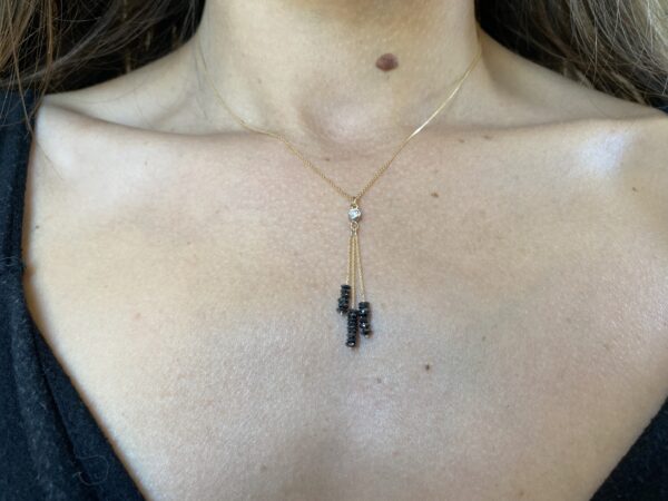 Natural Black Diamond Necklace - Image 3