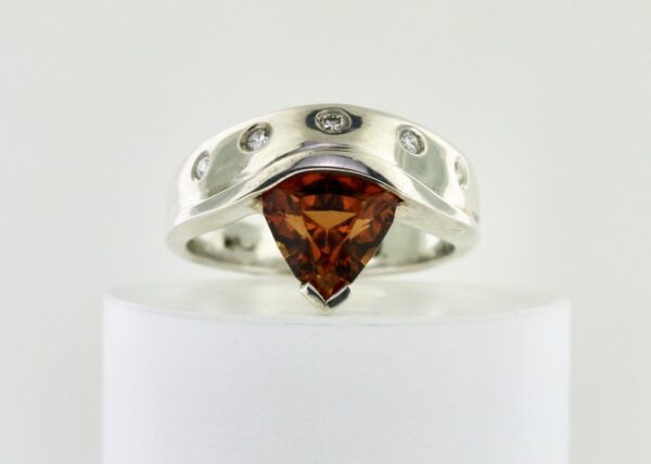 Citrine and Diamond Ring