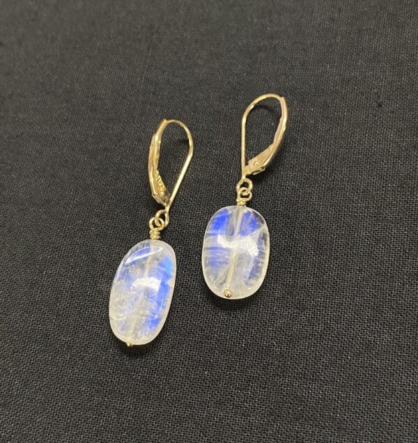 14K Moonstone Earrings