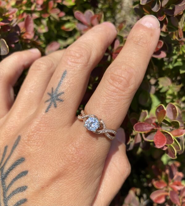 Rose Gold and Diamonds Ring