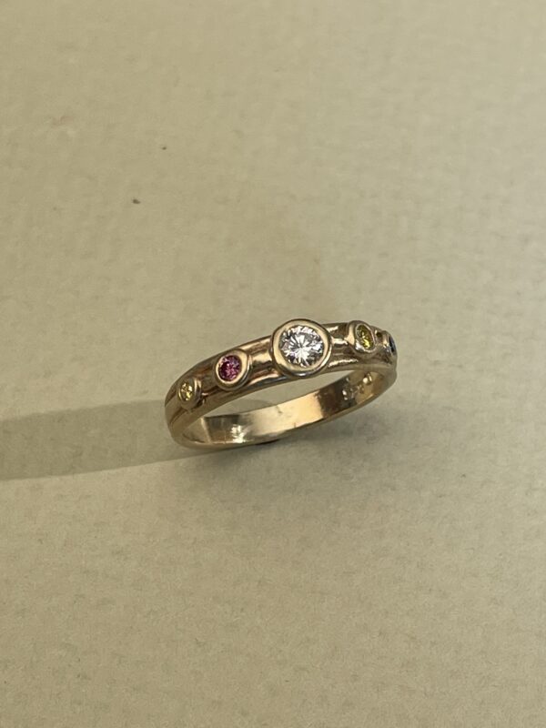 Multicolored Diamond Ring