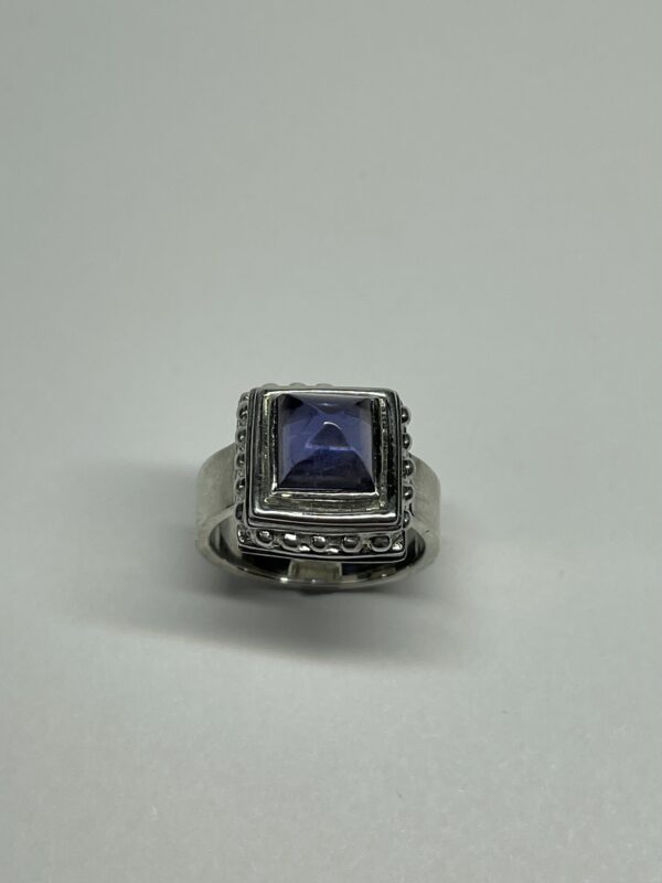 Sterling Silver Iolite Cabochon Ring