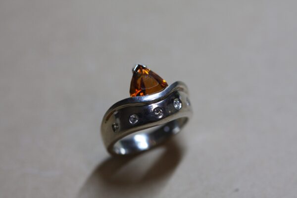 Citrine and Diamond Ring - Image 8