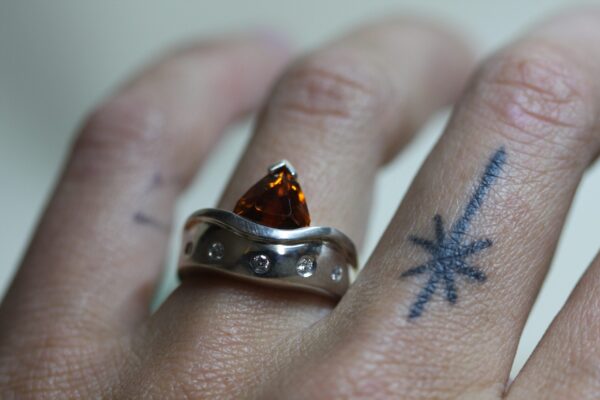 Citrine and Diamond Ring - Image 2