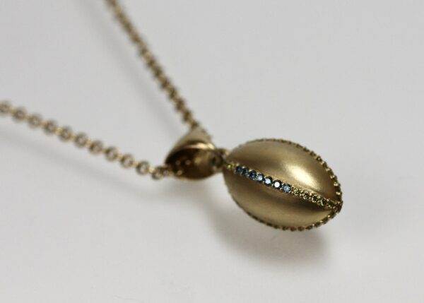 14 kt Gold Football Pendant - Image 2