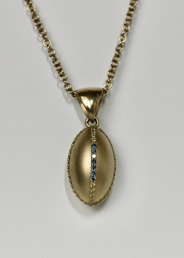 14 kt Gold Football Pendant